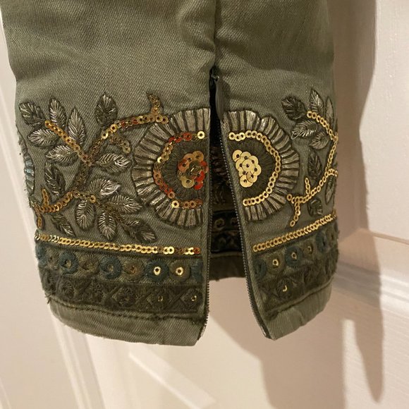 Desigual Green Jeans Size 38 - Picture 5 of 6